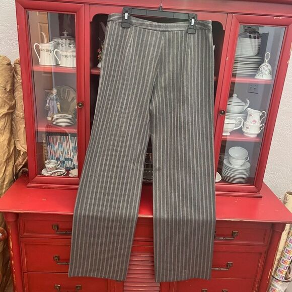 Vintage Giorgio Armani Wool Pinstriped 2pc Suit Grey White Size Italy 46 USA 10 - Picture 6 of 7